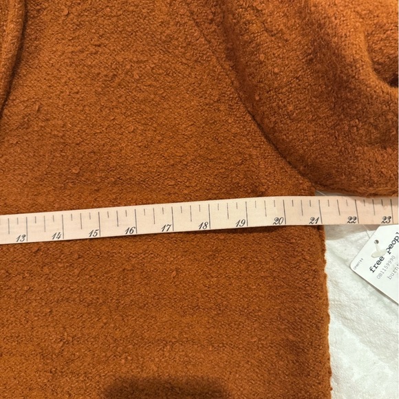 Free People Burnt Orange Reverie V-neck Balloon Sleeve Sweater - Picture 5 of 8